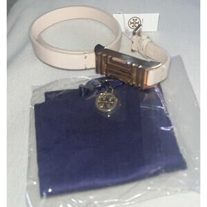 NWT Tory Burch X Fitbit Flex Light Oak & Rose Gold Double-Wrap BRACELET Dust Bag